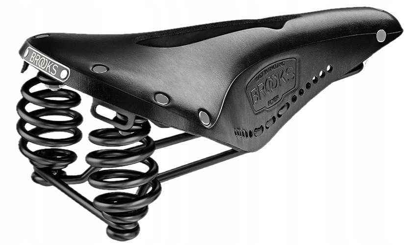 Sedlo Brooks Flyer Carved, černé, Steel Rail, hmotnost 860 g, řada Leather
