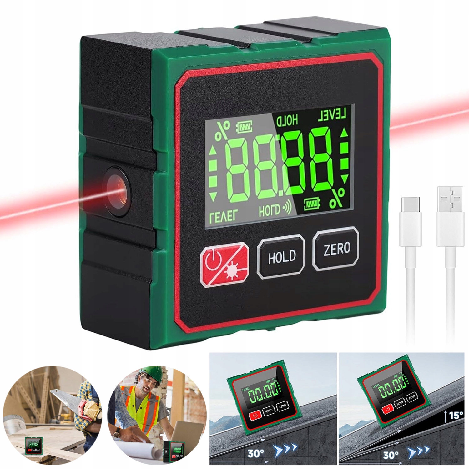 Elektronický Úhloměr Digitální Úhloměr LCD S Magnetem, Vodováha