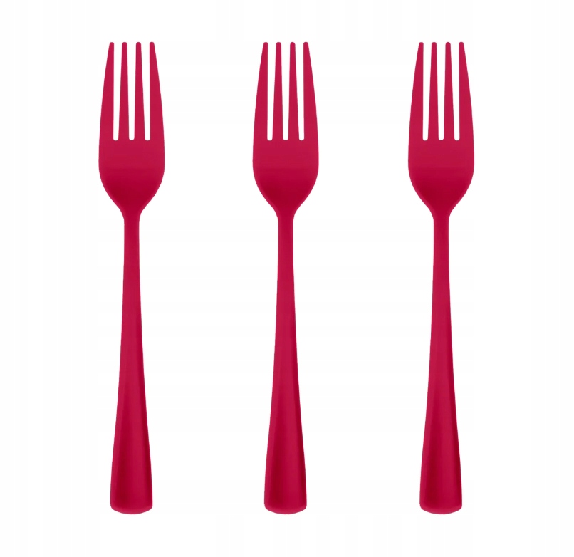 

Widelce plastikowe C. Różowe grill sztućce 10szt