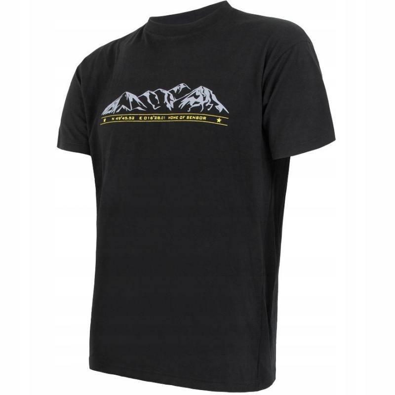 Sensor Triko Merino Active Pt Mountains pánské krátký černá L