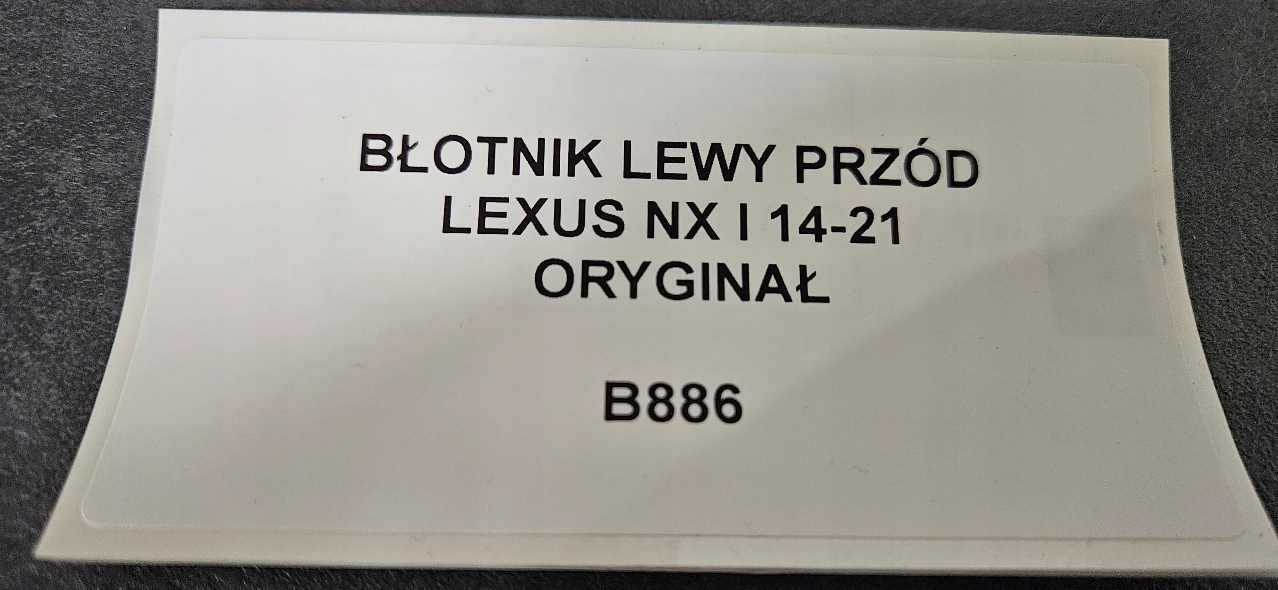 parafango sinistra Anteriore LEXUS NX e 14-21 Originale