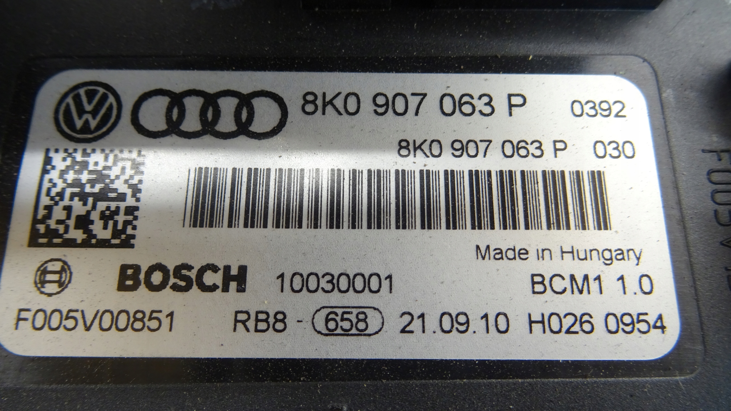 Unité commande confort AUDI A4 B8 A5 8T Q5 8K0907063P