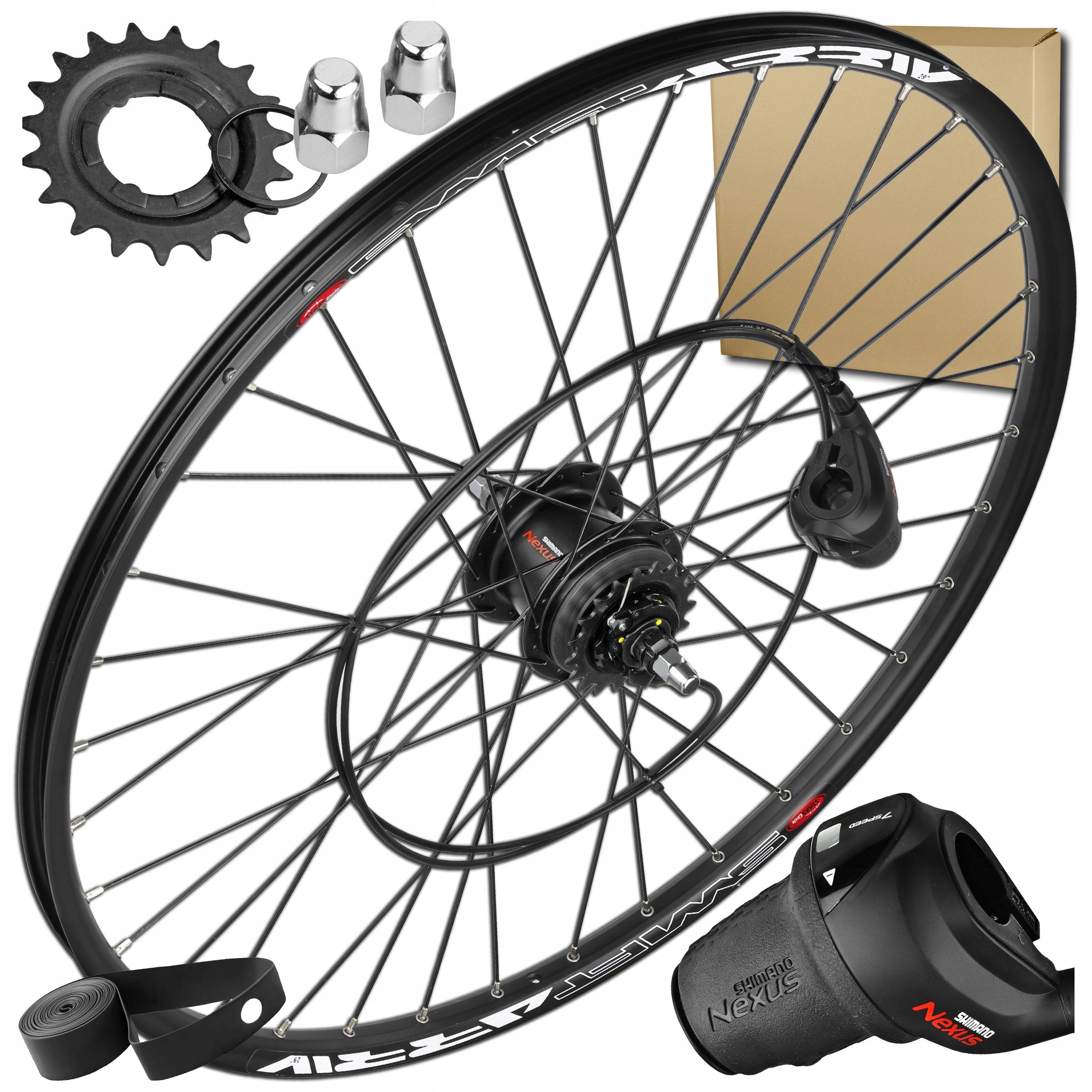 Koło Rowerowe 28" 622x19 Shimano Nexus 7 Biegów Z Manetką Zestaw Centerlock