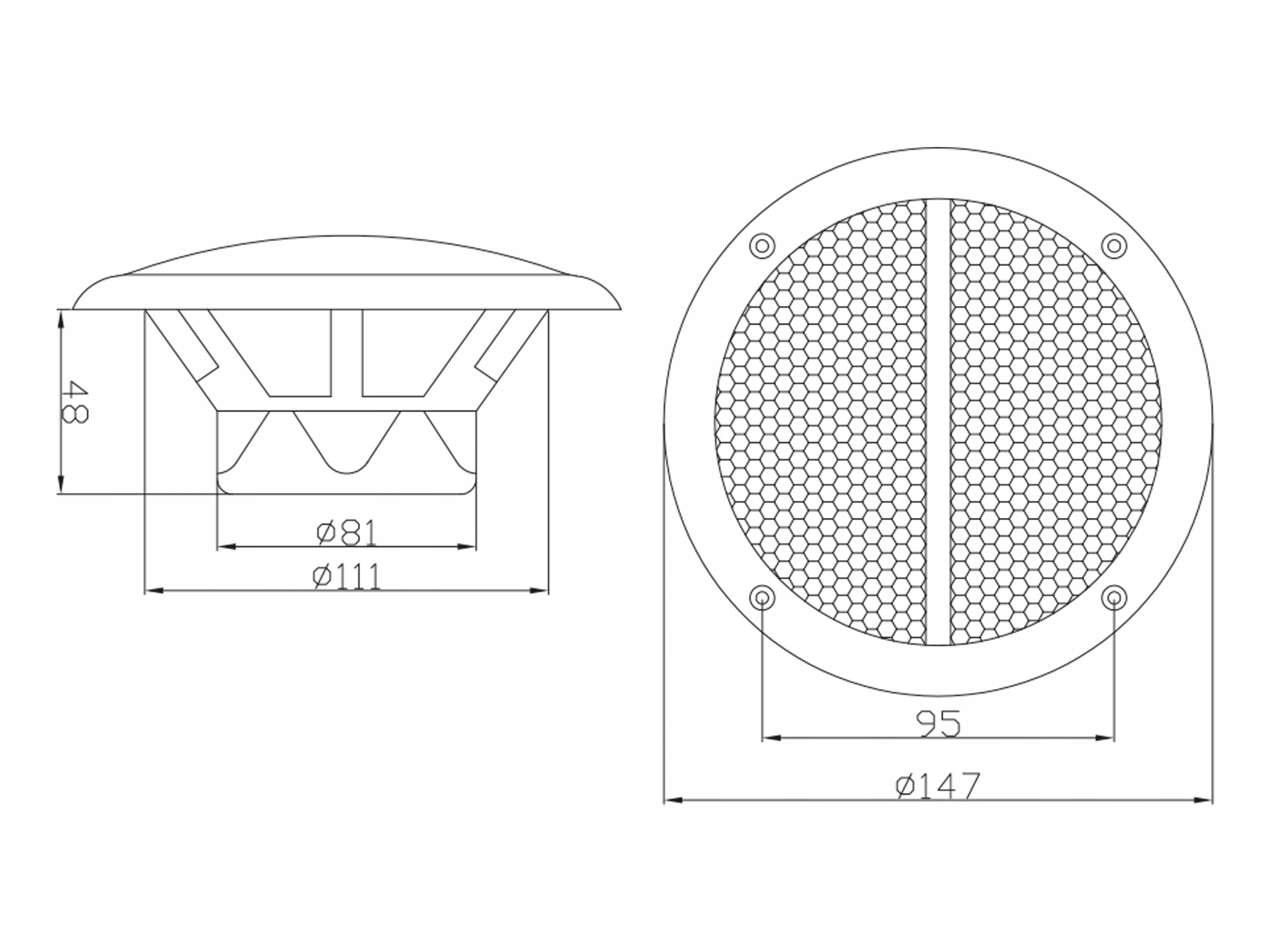 GŁOŚNIK SUFITOWY DWUDROŻNY 135MM 13,5CM 50W DO DOMU BIURA LOKALU KUCHNIA EAN (GTIN) 5900804104667