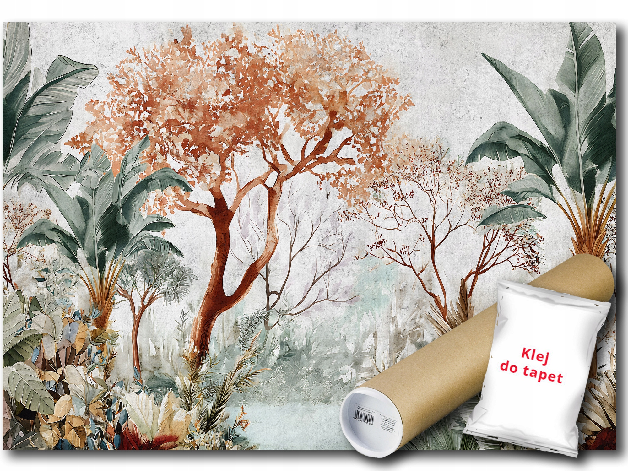 Vinylová Fototapeta Grafika Džungle Stromy Rostlinnost Příroda 312x219