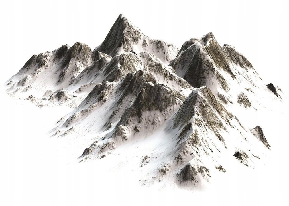 Fototapeta 3D hory zasněžené vrcholky 208 x 146