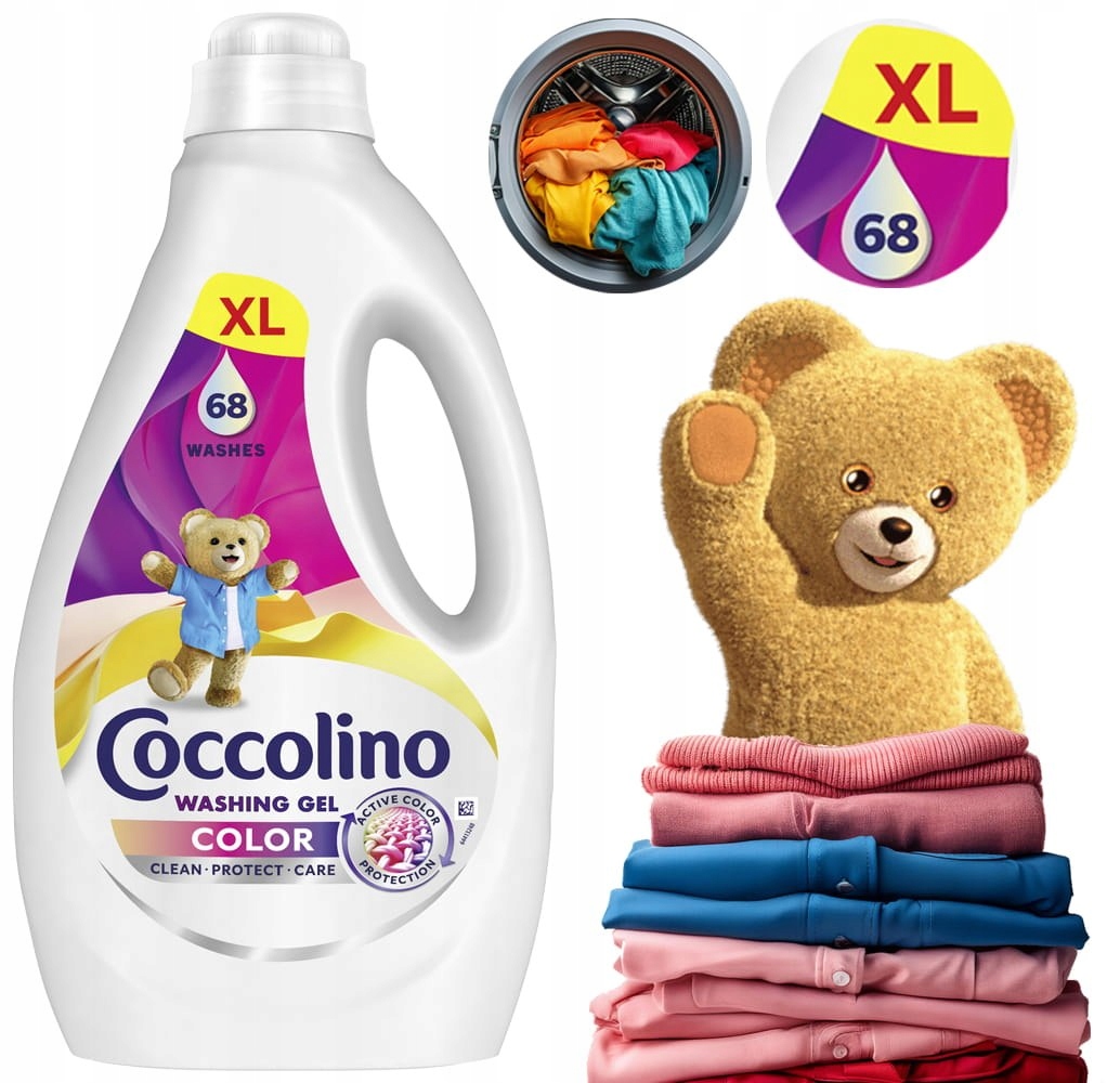 Levně Coccolino Color XL Gel Na Praní Barevných Tkanin 68 Praní 2,72l Coccolino