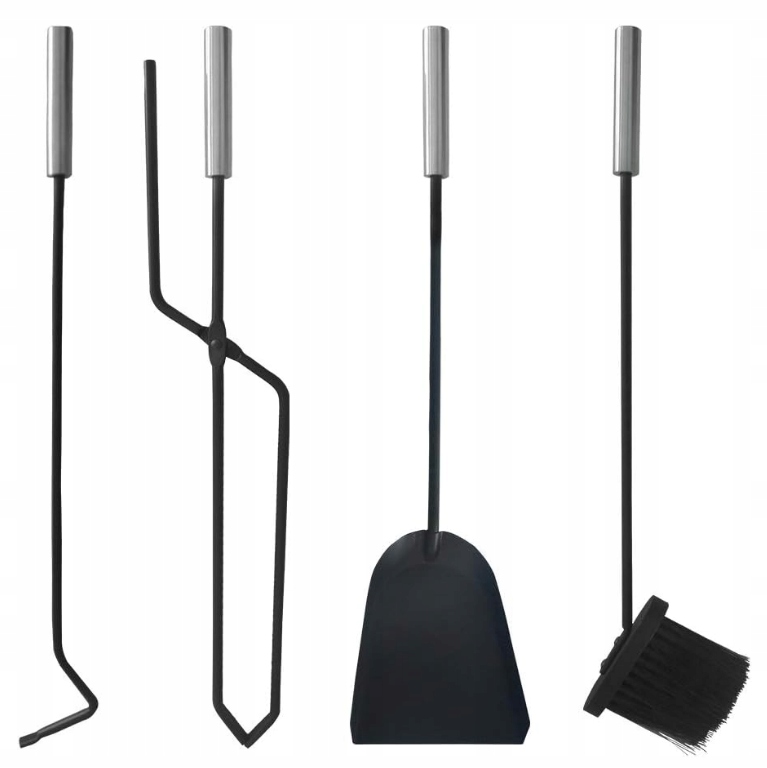 ZESTAW KOMINKOWY DO KOMINKA CZARNY 5 CZĘŚCI AKCESORIA KOMNIKOWE NIERDZEWNE Kod producenta KMX9