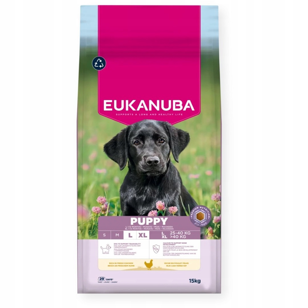Suché krmivo pro psy Eukanuba Puppy Large Bohaté na kuře 15 kg