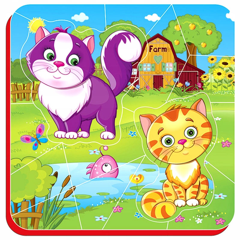 Puzzle Piankowe Edukacyjne Kotki na wsi Roter Kafer dla dzieci Kod producenta RK5010-05