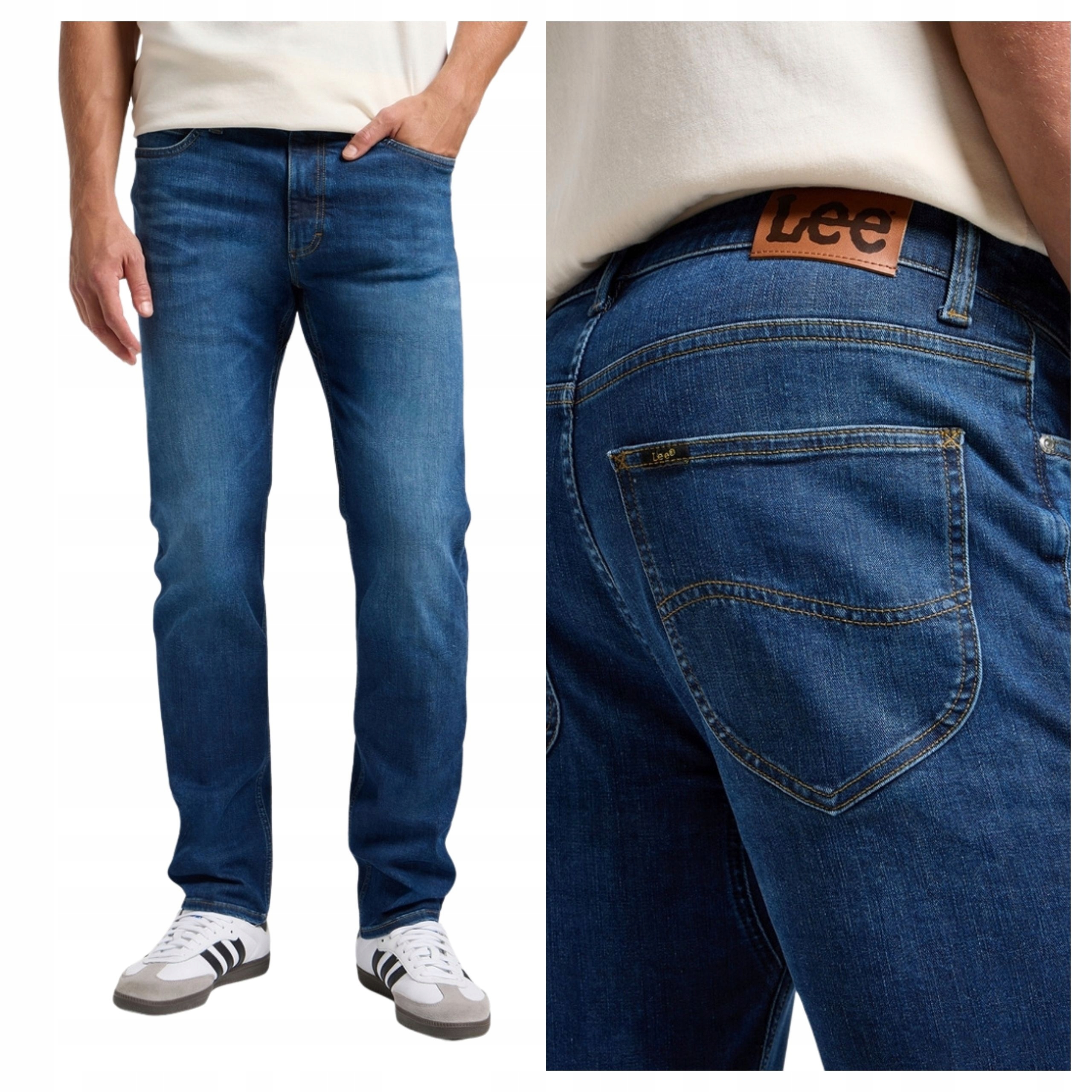 Pánské kalhoty Lee X Slim Straight Fit Jeans Modré Ember W33 L34