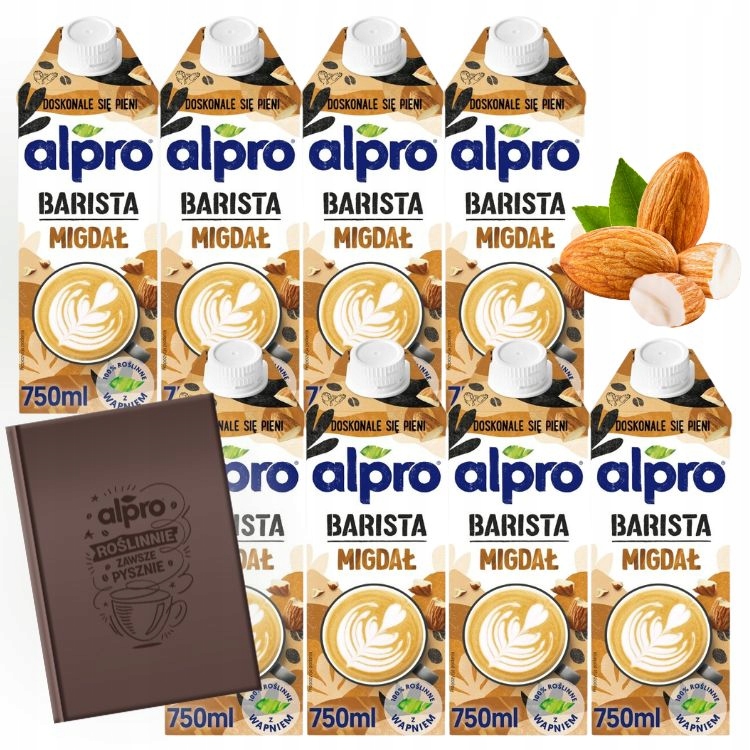 Levně Mandlový rostlinný nápoj Alpro Barista Almond Mandle 8x750 ml kalendář