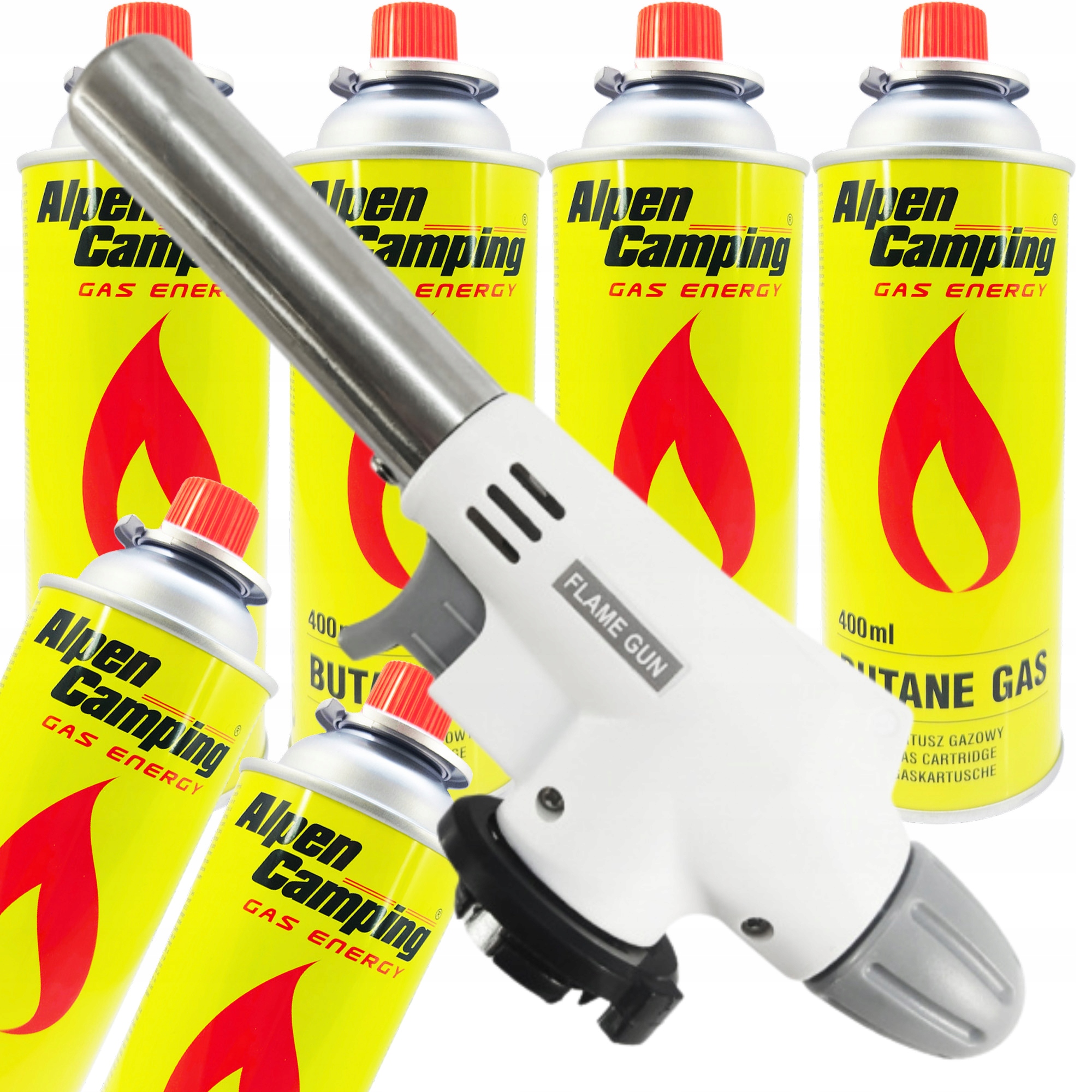 

Mini Palnik Gazowy Opalarka Gaz Kartusz 6szt