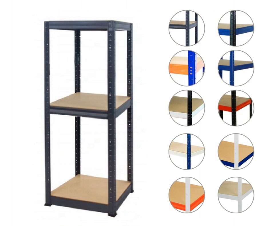 Kovový regál, skladový garážový regál Helios premium 106x035x35 3 police