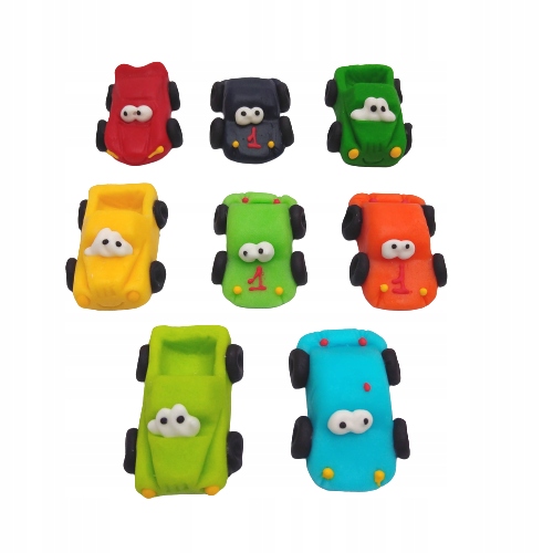 Dekoracja cukrowa Auto Małe 12 szt.