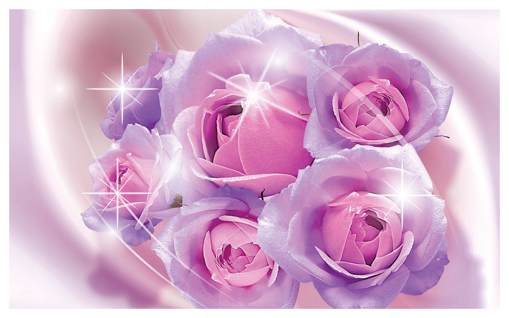 Fototapeta Ruže Fialovo-ružové púčiky v žiare hviezd 400x280 lepidlo