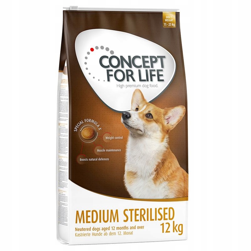 Levně Suché krmivo pro psy Concept for Life Medium Sterilised 2 x 12 kg