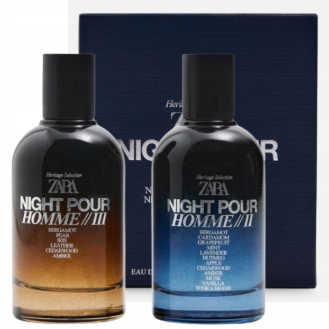 Night Pour Homme II III 2 x Perfumy Męskie Zara