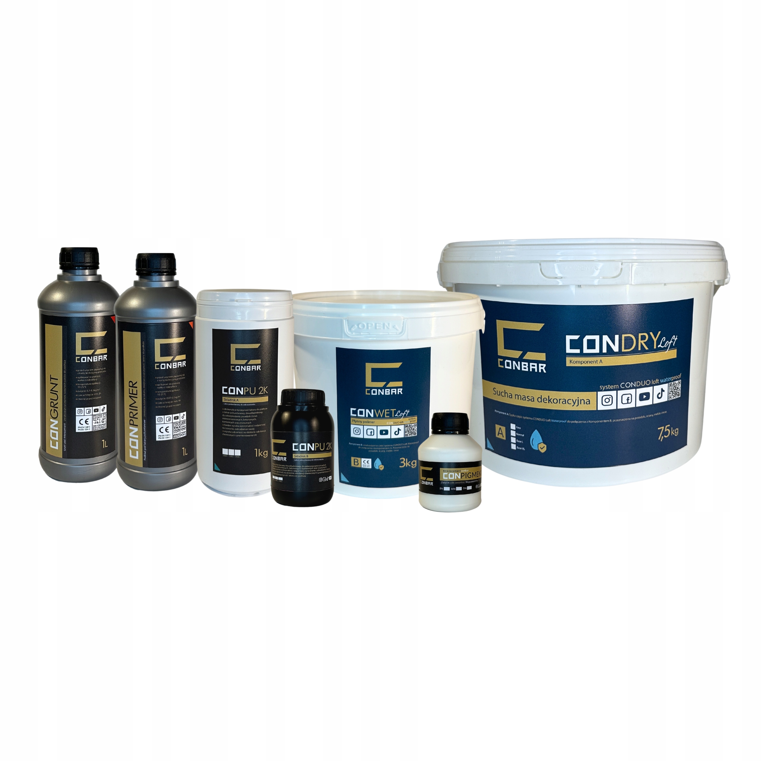 Vodotesný 2K mikrocement na steny – sada 10 m² Urob si sám! Conbar