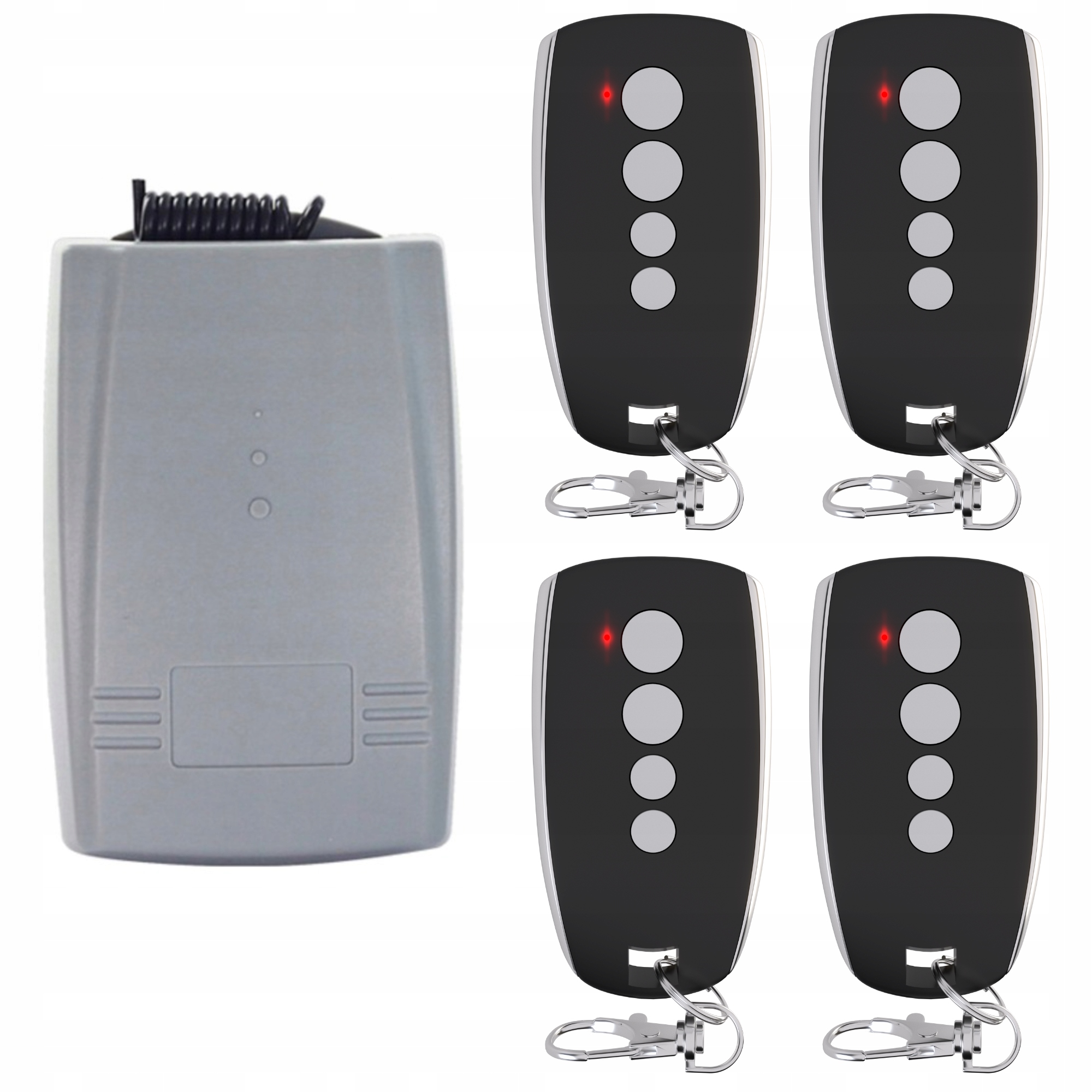 Sada 4 dálkových ovladačů plus univerzální radiopřijímač KeeLoq 433 MHz, Dálkový Ovladač