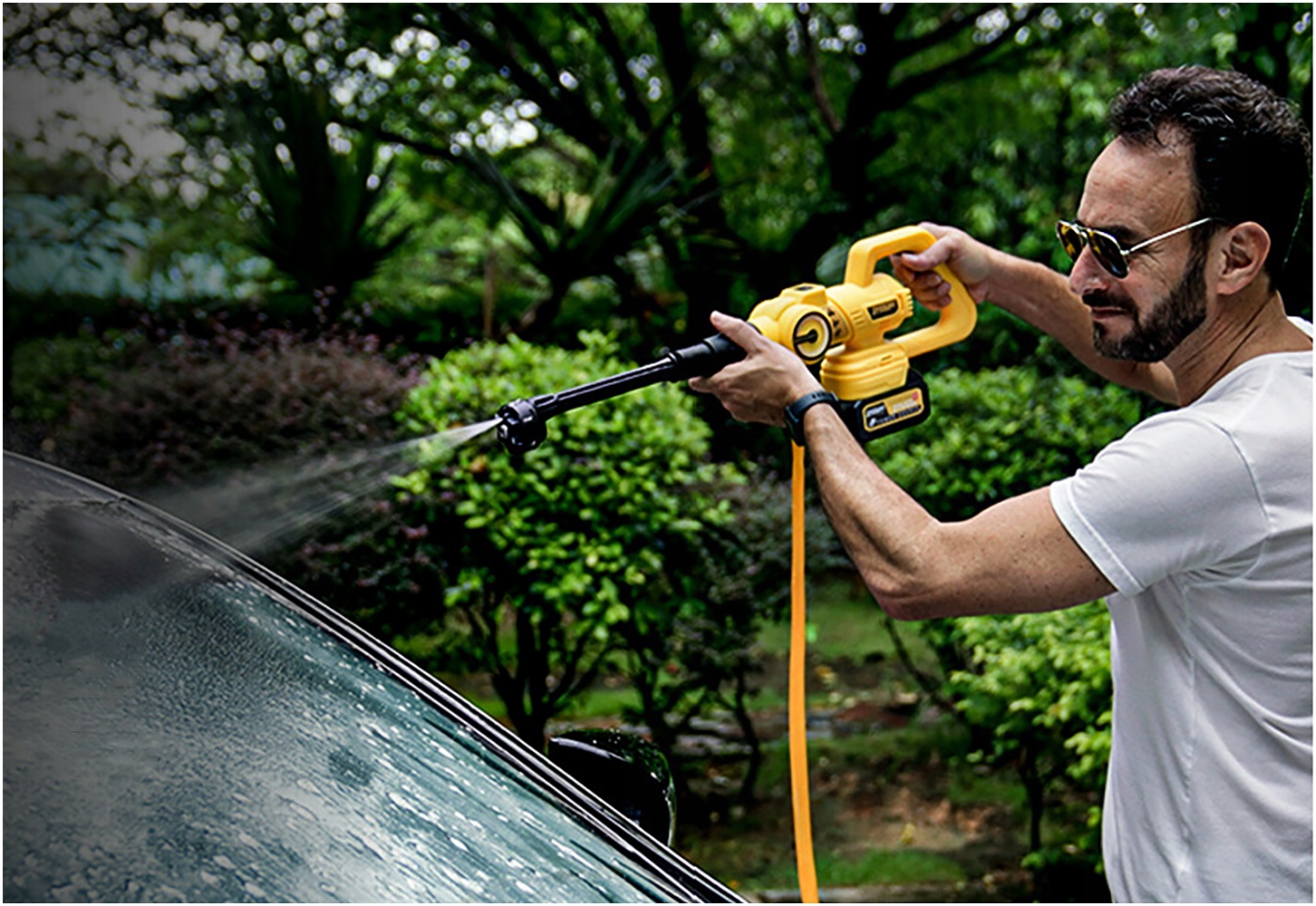 MYJKA CIŚNIENIOWA AKUMULATOROWA BEZPRZEWODOWA 4Ah 21V 400W ZESTAW XXL IMOUM Model GYQXJ