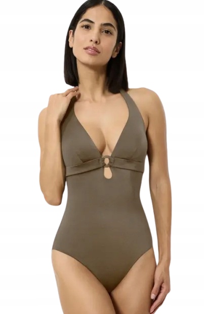 Triumph Jednodílné Plavky Hladké Hnědé 44E J2B