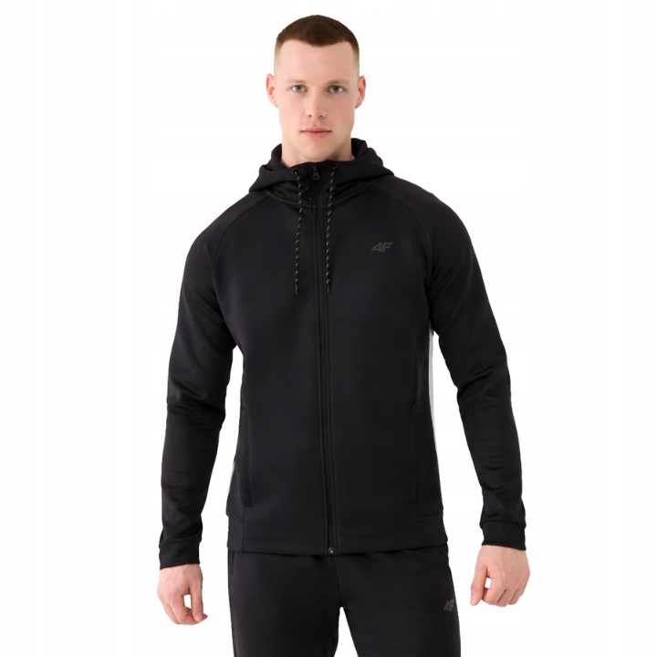 Męska Bluza Treningowa 4F Rozpinana Sportowa Z Kapturem Szybkoschnąca L