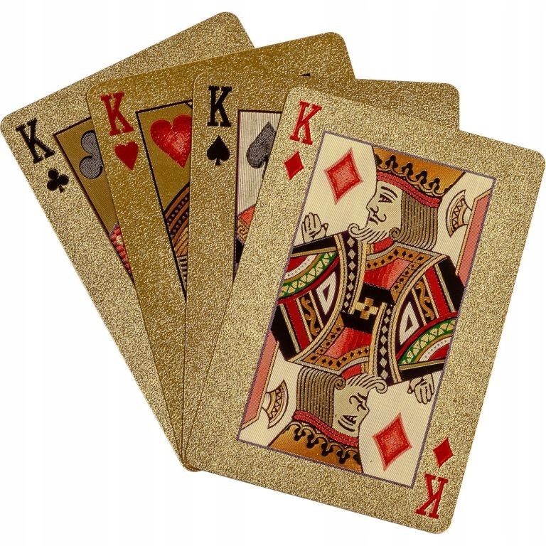 Super Karty Do Gry Talie Poker Plastik Zlote Gold 24 99 Zl Stan Nowy 8428807736 Allegro Pl