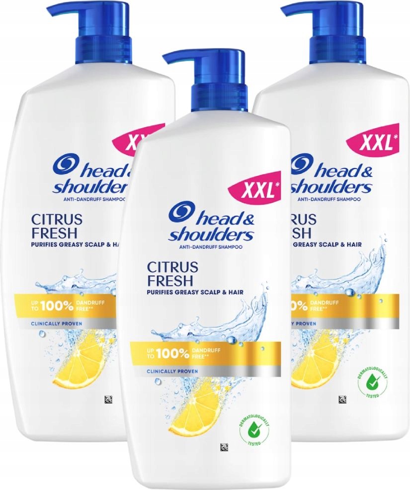 Head & Shoulders Szampon przeciwłupieżowy Citrus Fresh 3 x 800 ml