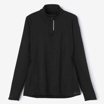 Bluza do biegania z długim rękawem damska Kalenji Run Warm ocieplana