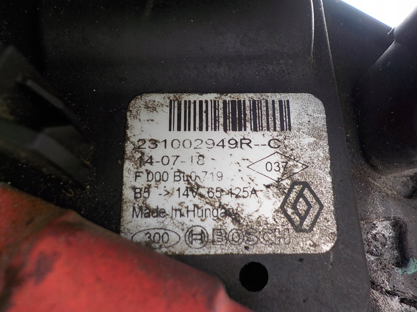 DACIA LOGAN II DOKKER 1.5 DCI ORG ALTERNATOR 231002949R