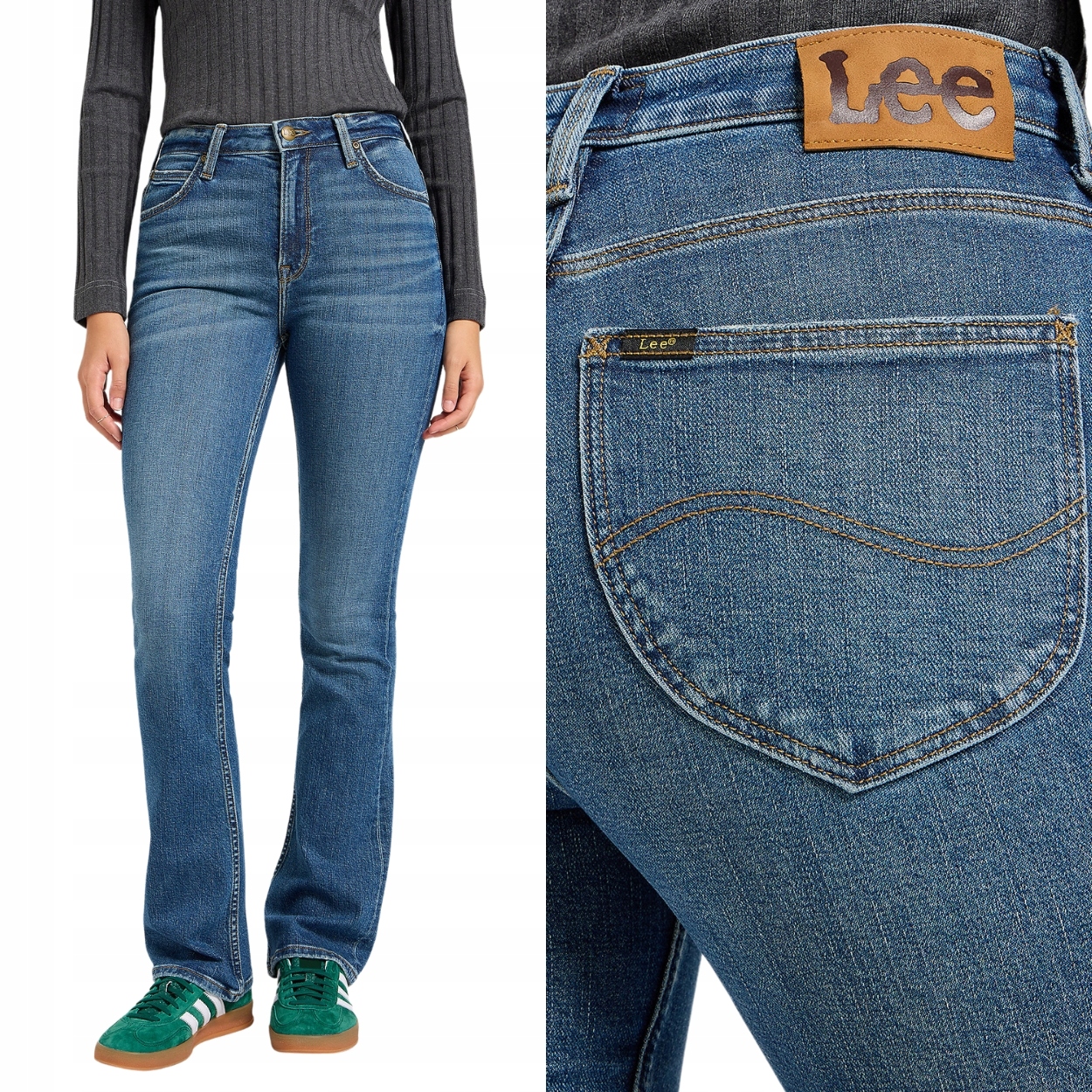 Lee Breese Boot Valiant Blue rozšířené dámské džínové kalhoty W32 L33