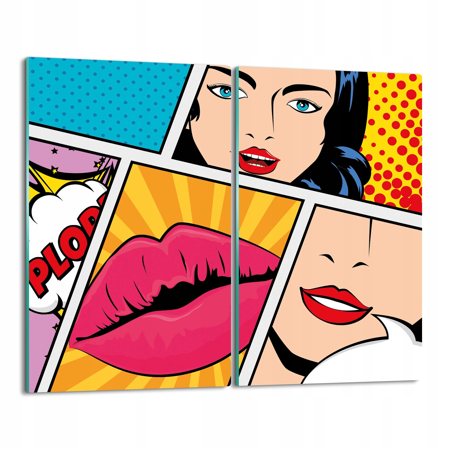 tisková deska splashback Koláž styl pop art 2x 30x52