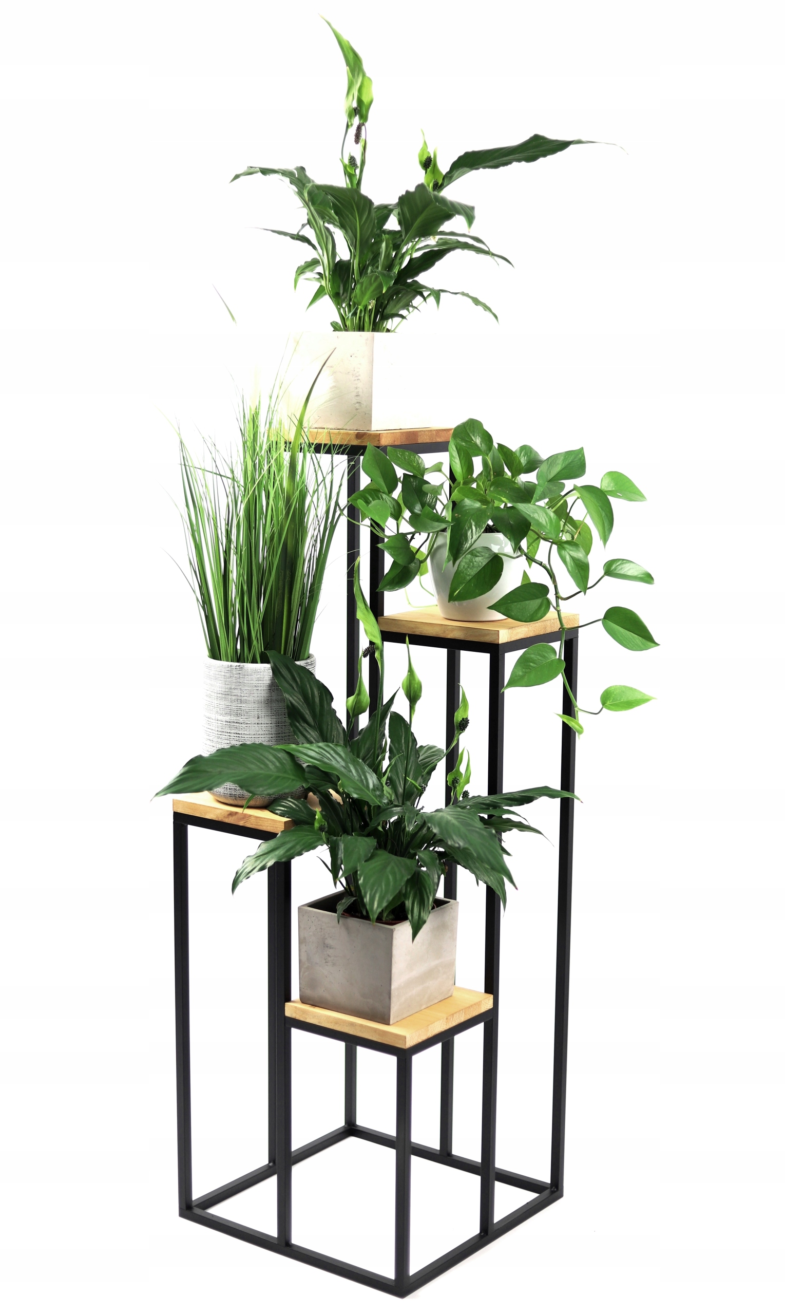 

Kwietnik Metalowy Drewno Tavolo 112cm czarny loft