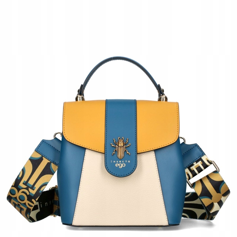 Ego Dámská taška-Batoh Logovaný Pásek Kůže Kolekce Premium Tricolor