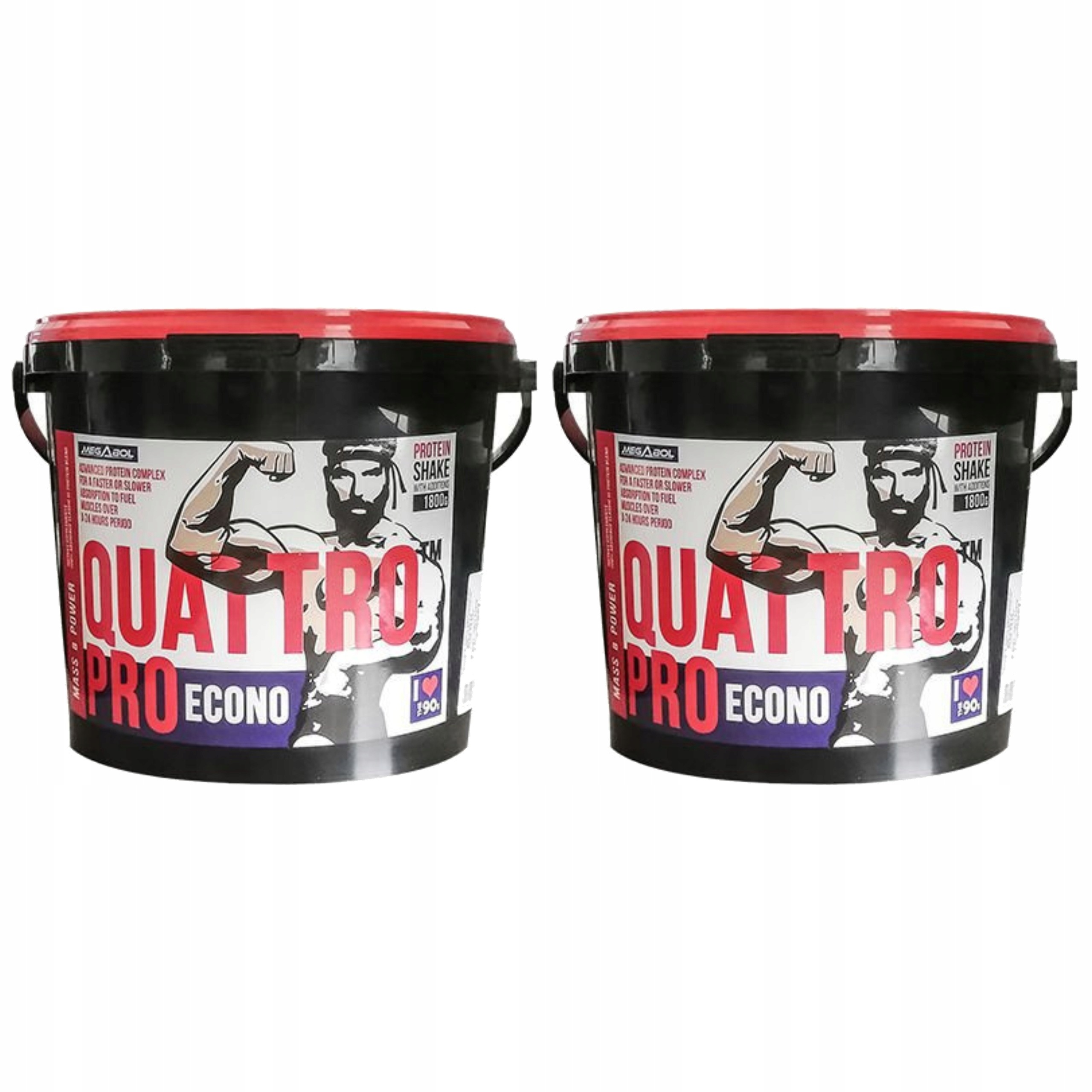 2x Bílkovina Quattro Pro Komplex 4 Protein Svalová Hmota Wpc Megabol