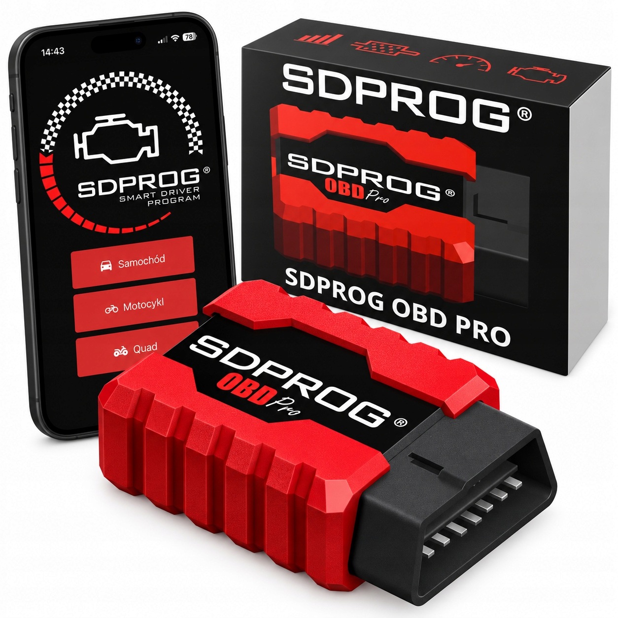 Tester Diagnostyczny Uniwersalny Samochodowy Obd 2 Obd II Sdprog Pro