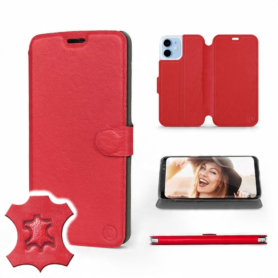 

Etui Mobiwear do Apple iPhone 12 mini - Red Leathe