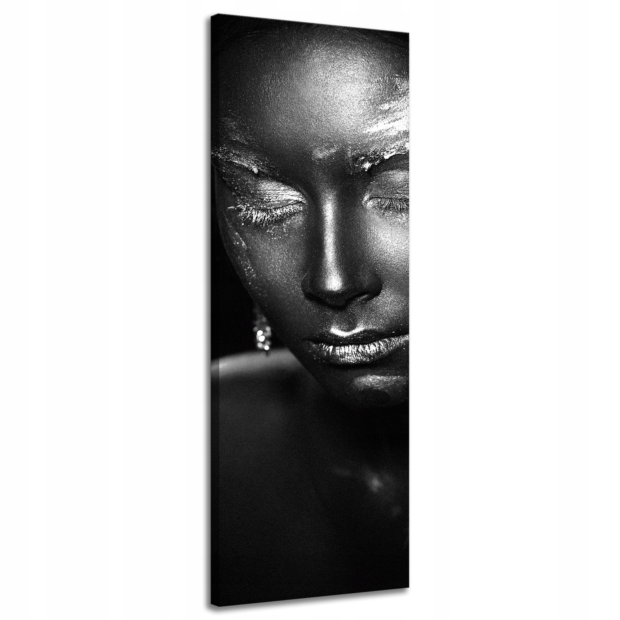 Obraz na plátně Žena Zamyšlená Umění Černá 40x120 cm