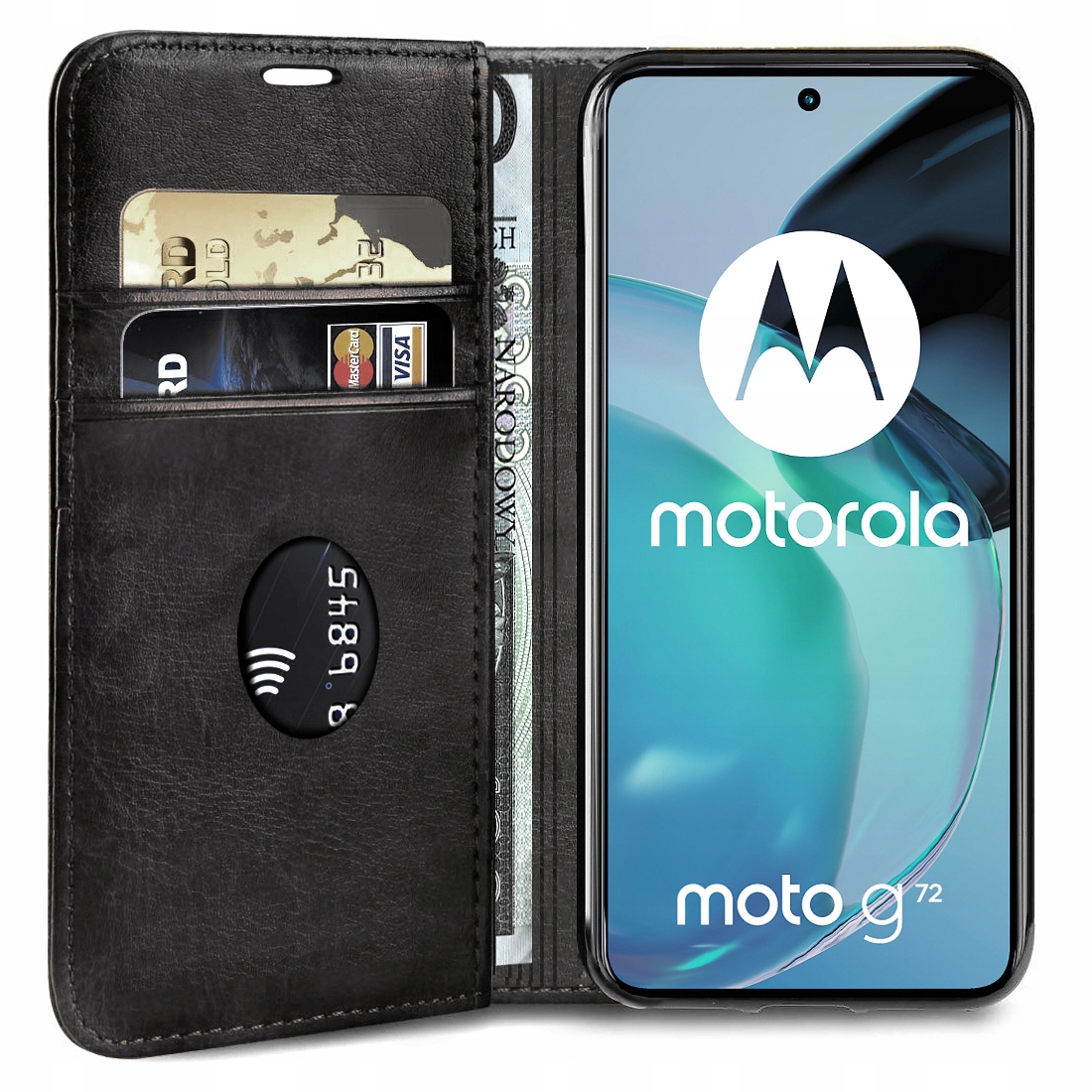 ETUI SKÓRZANE NA MAGNES DO MOTOROLA MOTO G72 +SZKŁO Typ etui z klapką