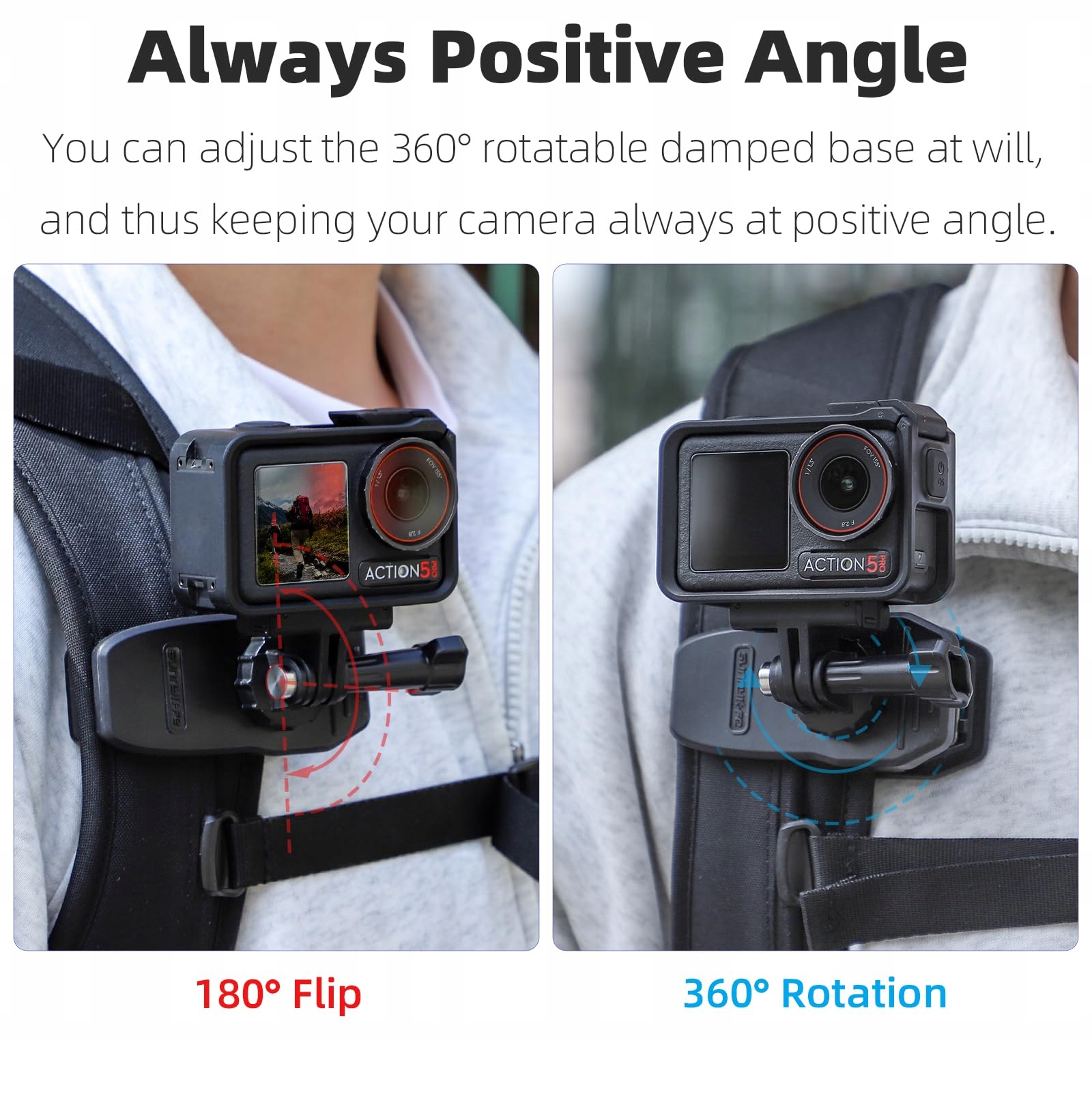 Uchwyt Magnetyczny Do Kamery Sportowej Na Plecak Rower GoPro DJI HAFOKO — miniatura 5