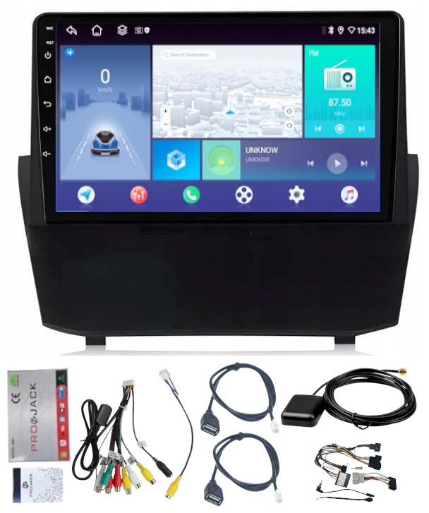 Rádio Navigácia Carplay Android Ford Fiesta 2009-2017 4GB 64GB Sim