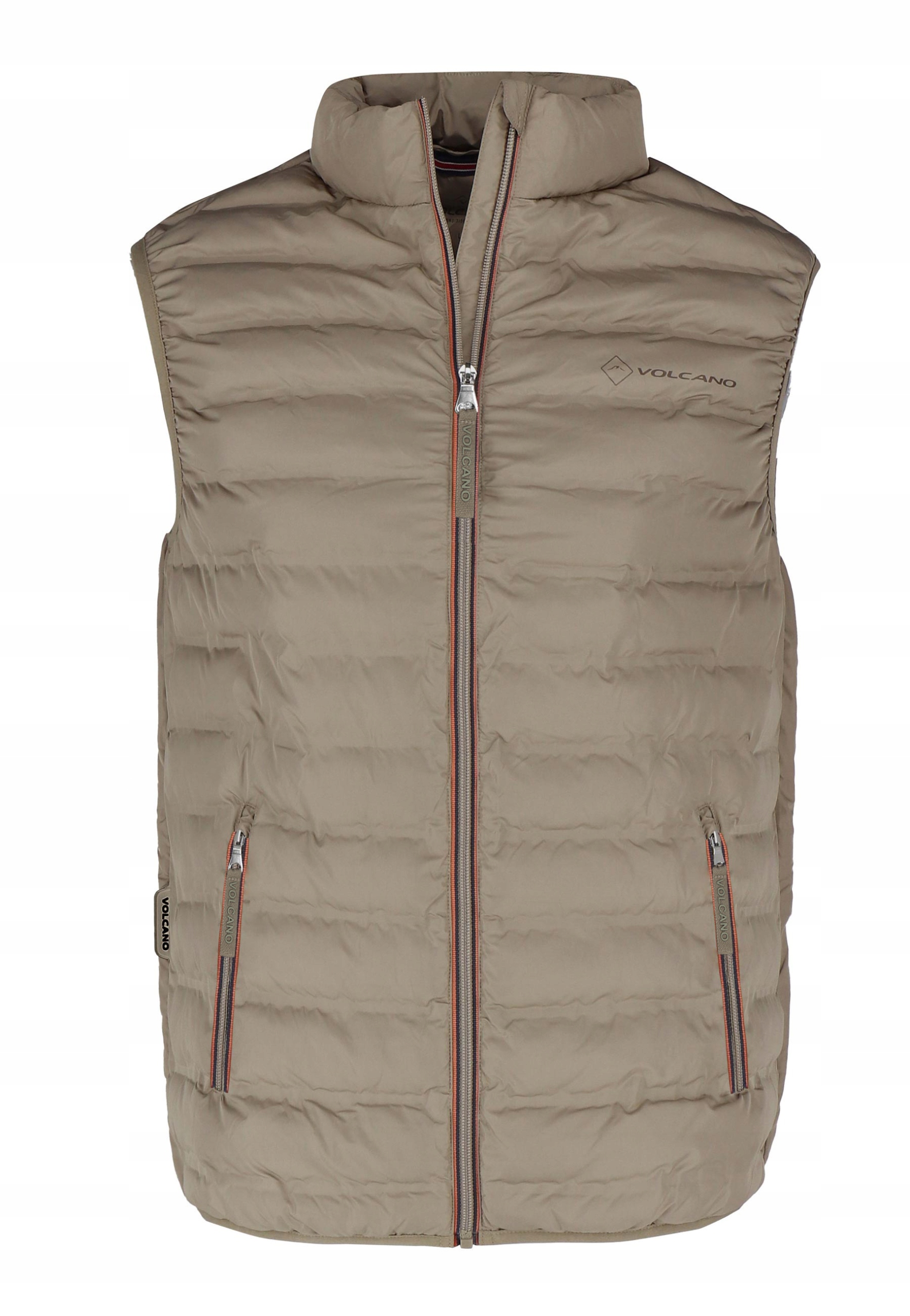 Pánská Prošívaná Mikina Se Stojáčkem Béžová Volcano V-anim 3XL