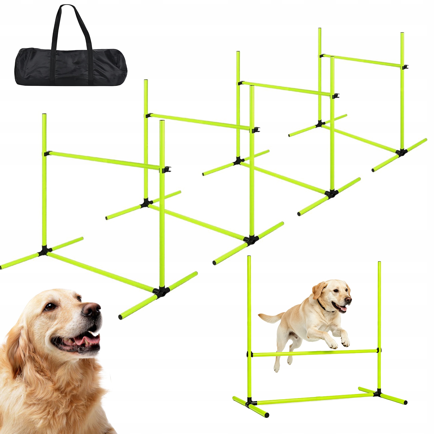 Przeszkody Treningowe Agility Komplet Zestaw Lekki Przenośny Sport Dla Psów