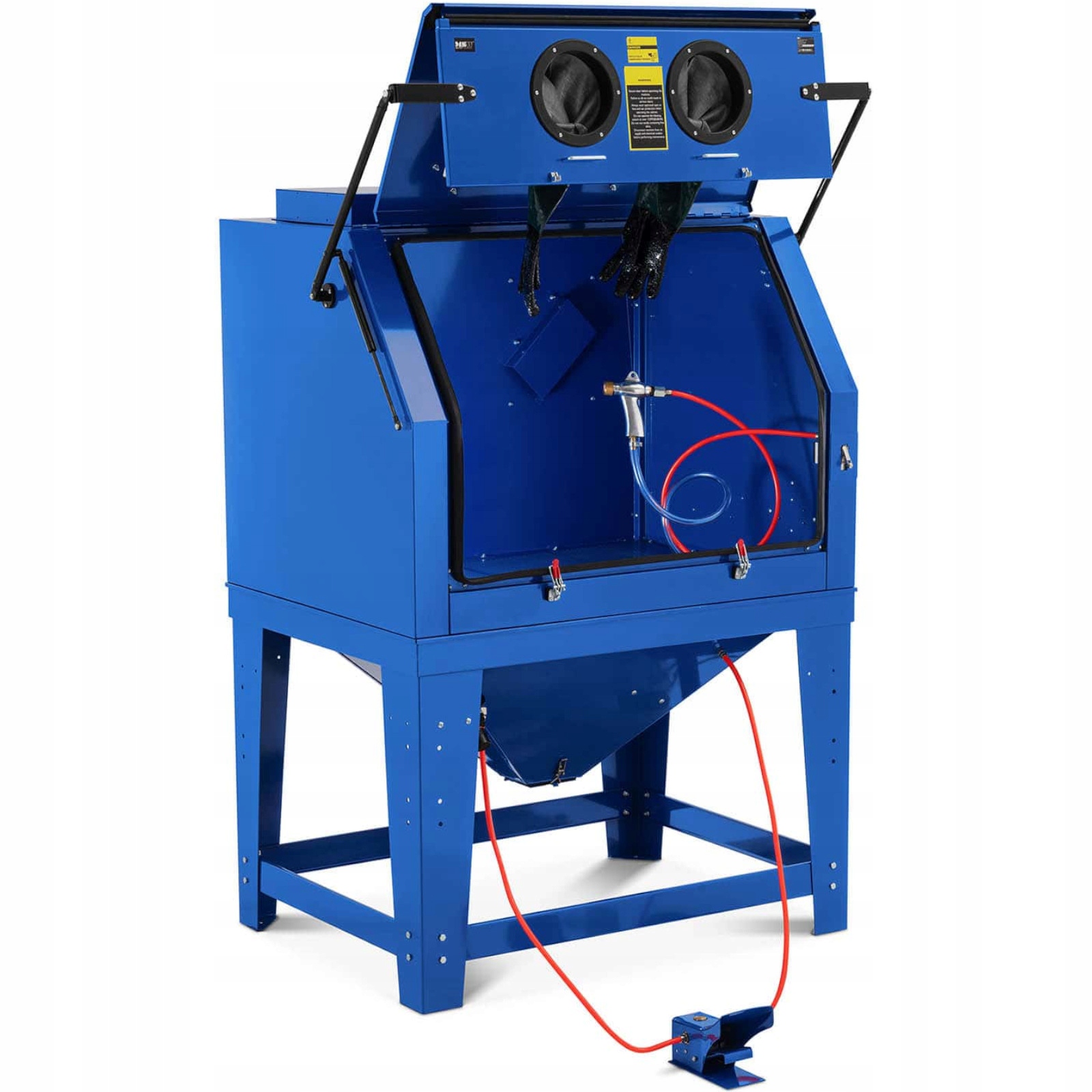 Piaskarka kabinowa ciśnieniowa z oświetleniem i pedałem nożnym 990 l - zest Marka MSW