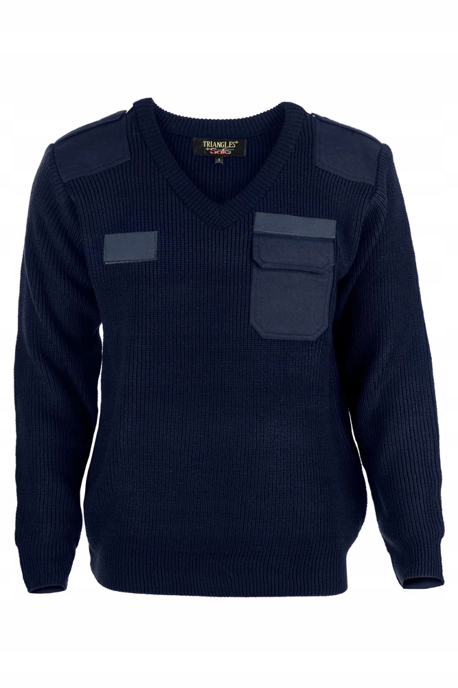 Svetr pletený pro hasiče modrý Z0062H 4XL