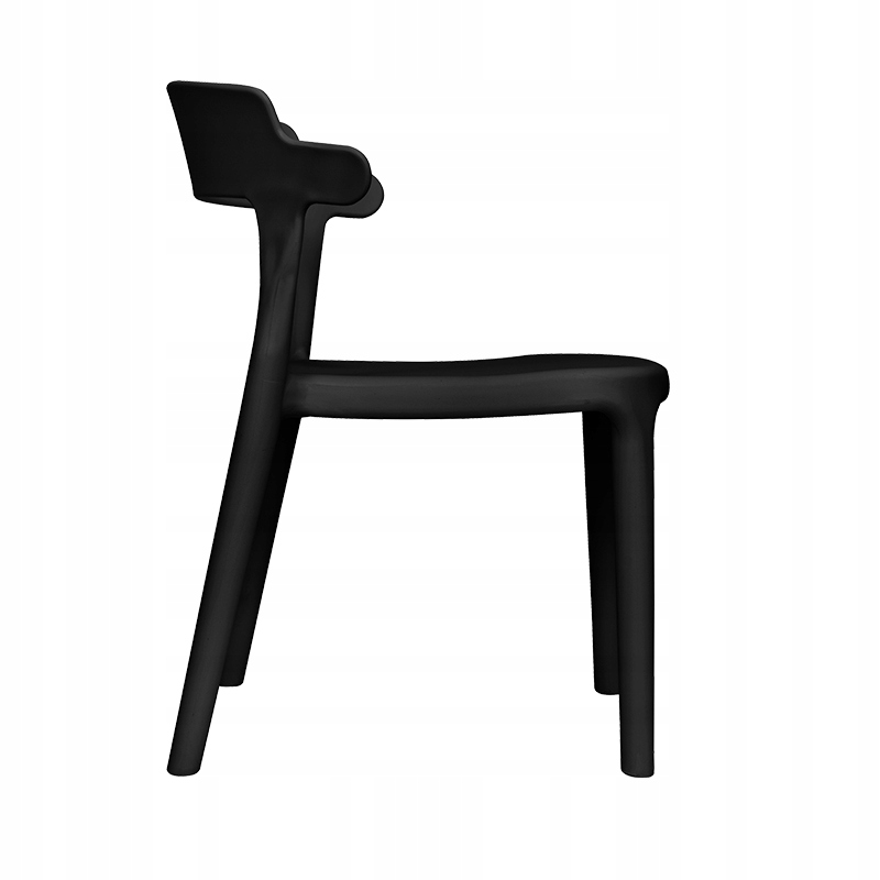 KRZESEŁKO DLA DZIECI Z OPARCIEM PLASTIKOWE CZARNE KRZESŁO DZIECIĘCE MOCNE Głębokość siedziska 27 cm