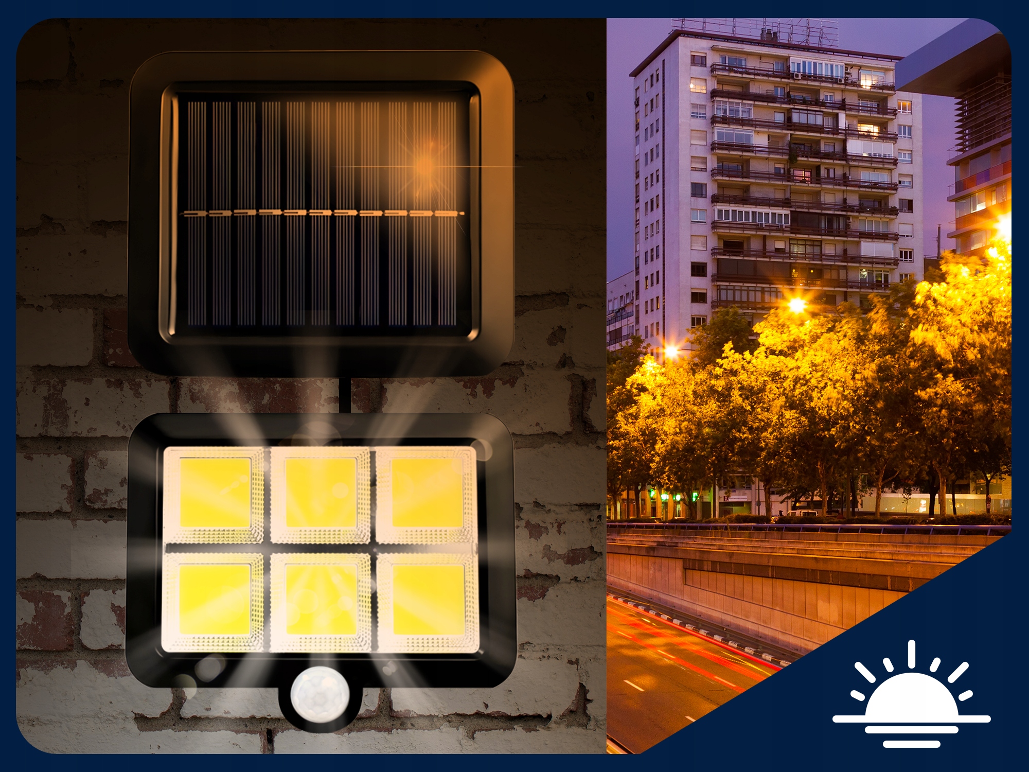 LAMPA SOLARNA Z CZUJNIKIEM RUCH ZMIERZCHU LED ZEWNĘTRZNA OGRODOWA + PILOT Marka inna