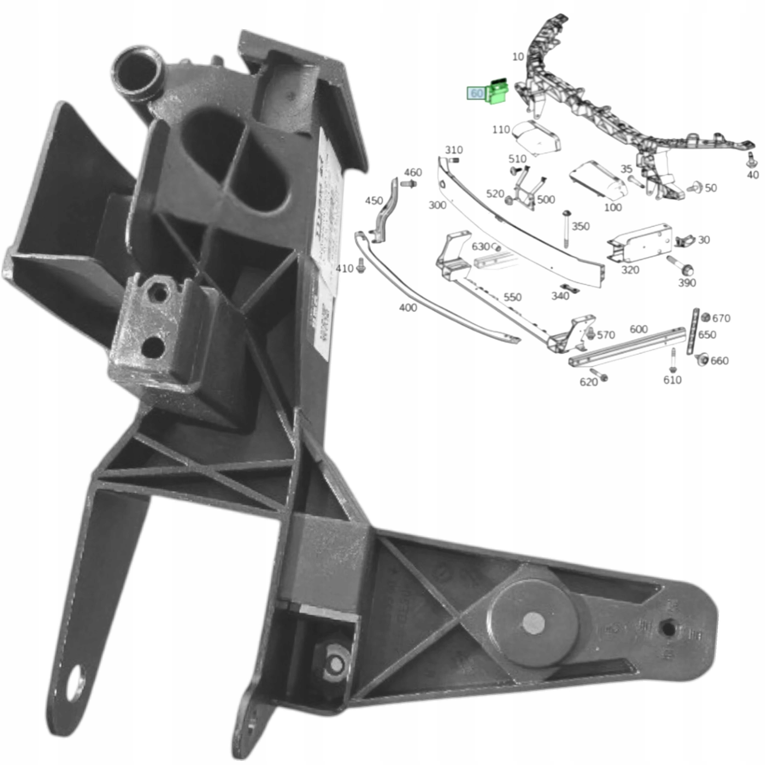 Okular Levý držák pásu Mercedes W177 W247 C118 A1776208000