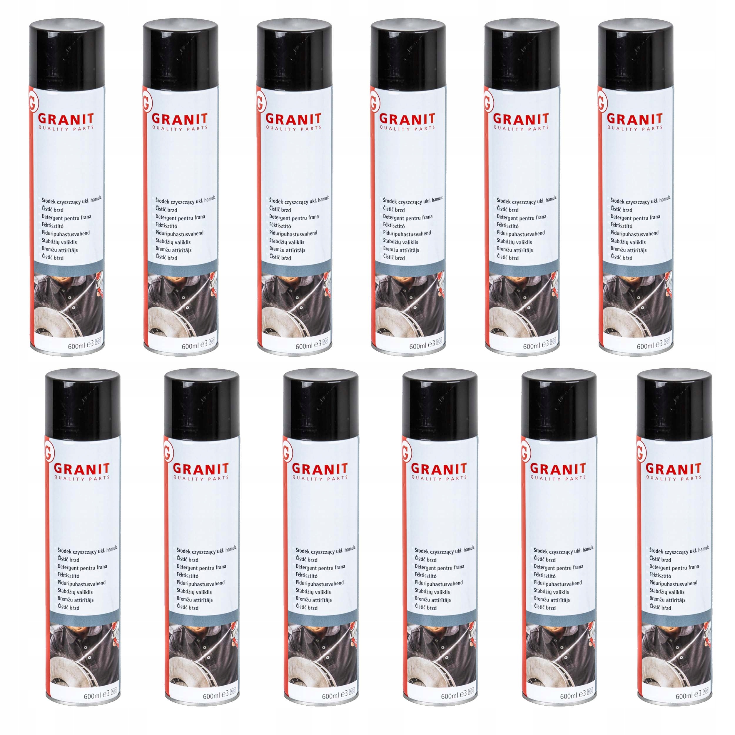 ZMYWACZ DO TARCZ HAMULCÓW 12x600ml GRANIT NIEMCY